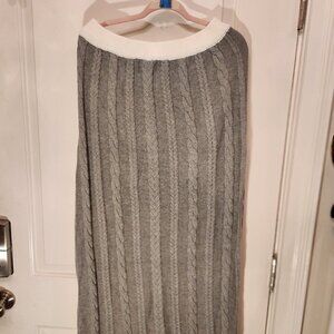 YAL New York Grey Cable Knit Maxi Skirt. New with tags.